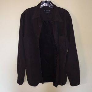 Brown patterned, button up, long sleeve shirt